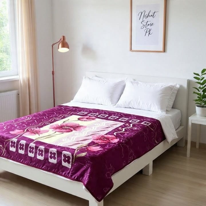 Velvet Embossed Panel Blanket – Luxury Collection