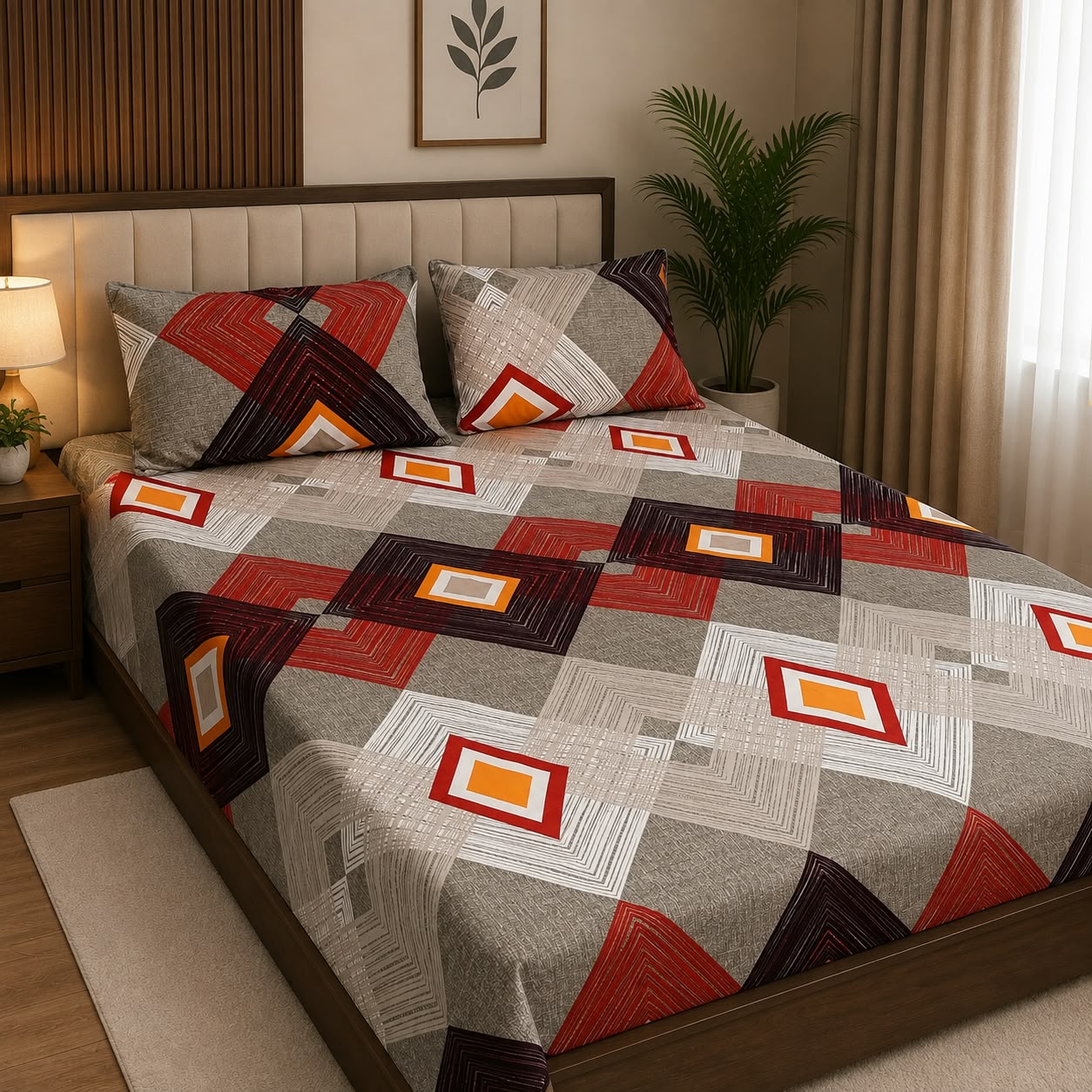 Tytan Cotton Bed Sheet - King - TBS019