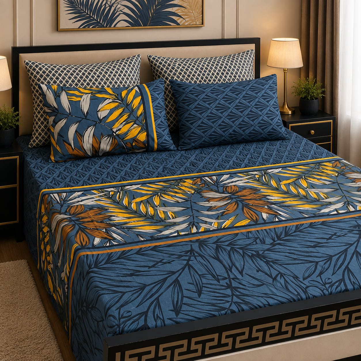 ⚜️5 PC Cozify Pure Cotton Bedsheets⚜️ 010