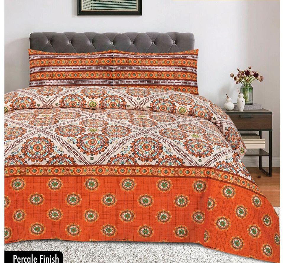3 PCS KING SIZE CLASSIC PURE COTTON BEDSHEET 07