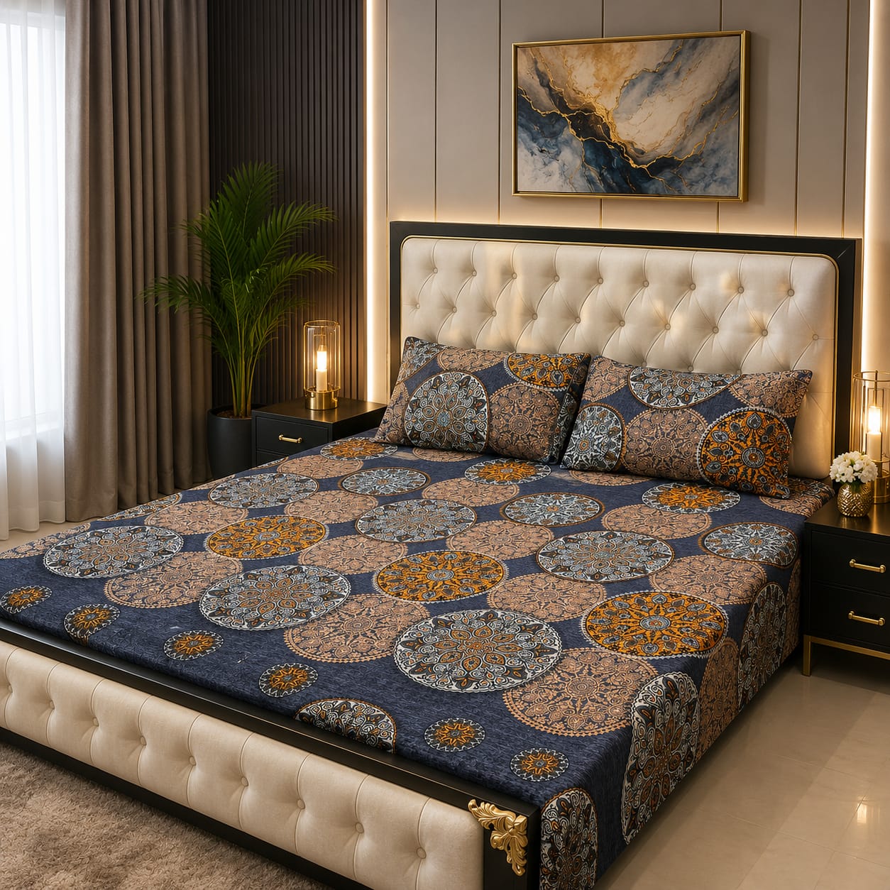 Tytan Cotton Bed Sheet - King - TBS060