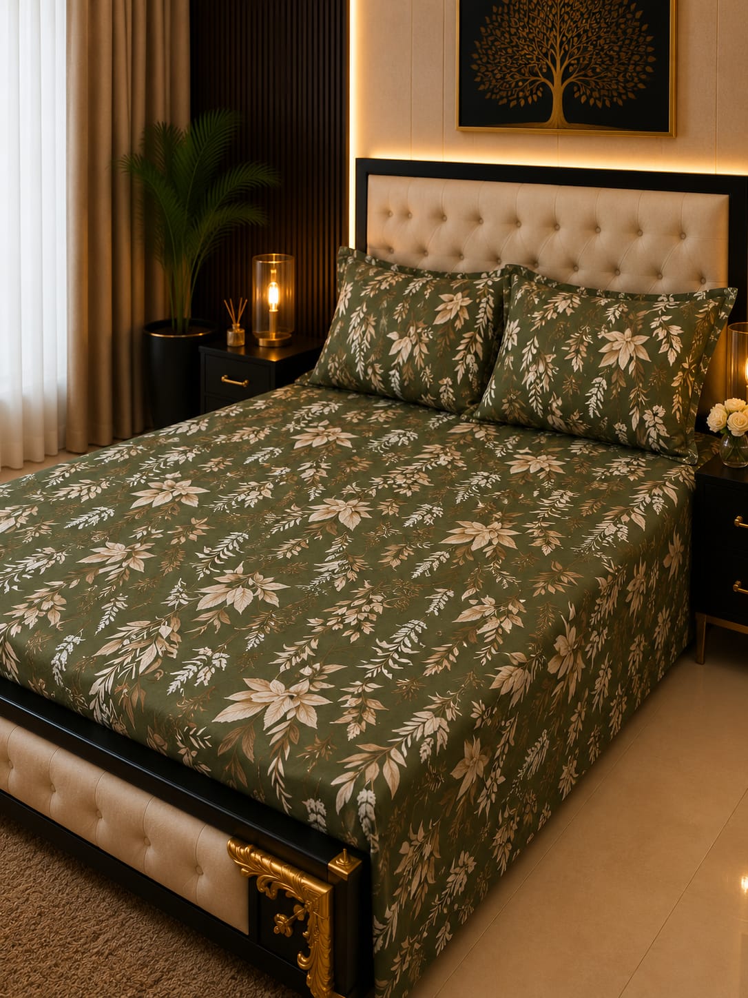 Tytan Cotton Bed Sheet - King - TBS061