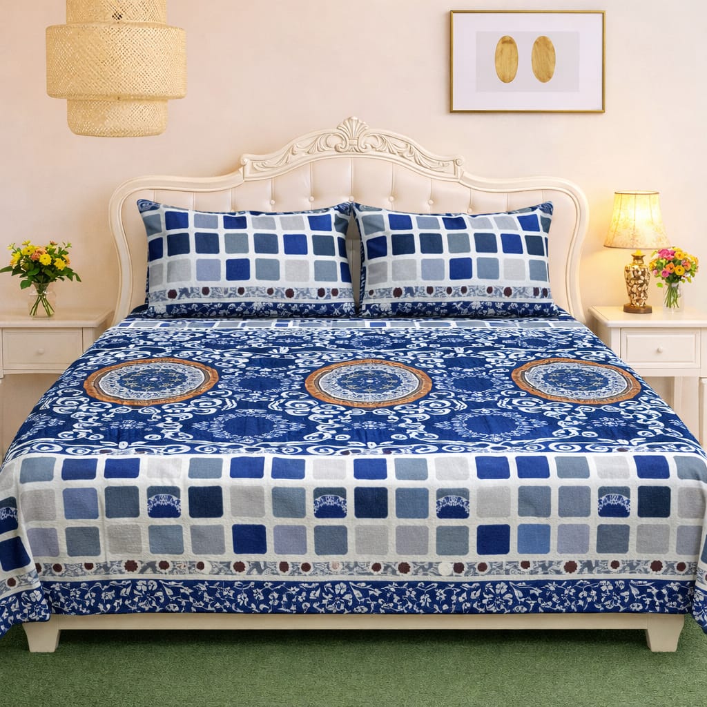 ποΈ 3 Pcs Fleece Bedsheet Set β Ultra Soft & Warm 022