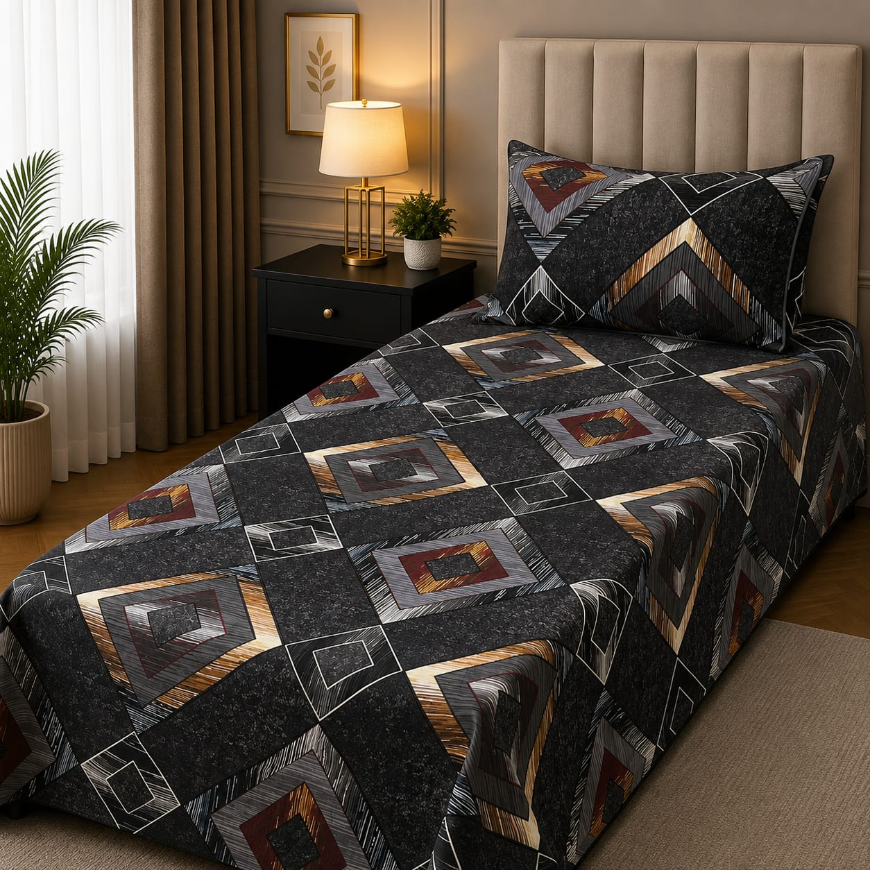 Tytan Cotton Bed Sheet - Single - TSB038