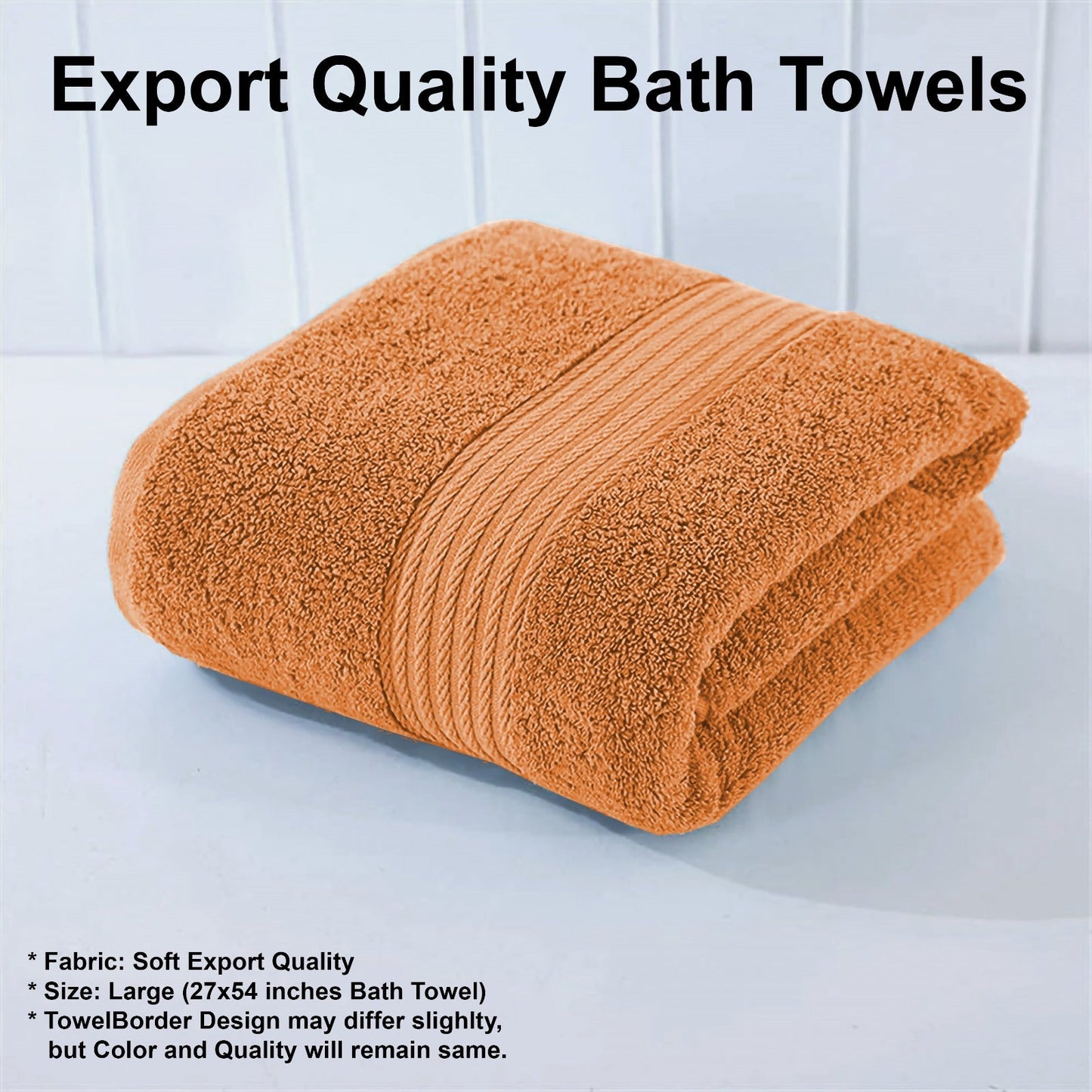 Export Quality Pure Cotton Towel - Orange - ECT05