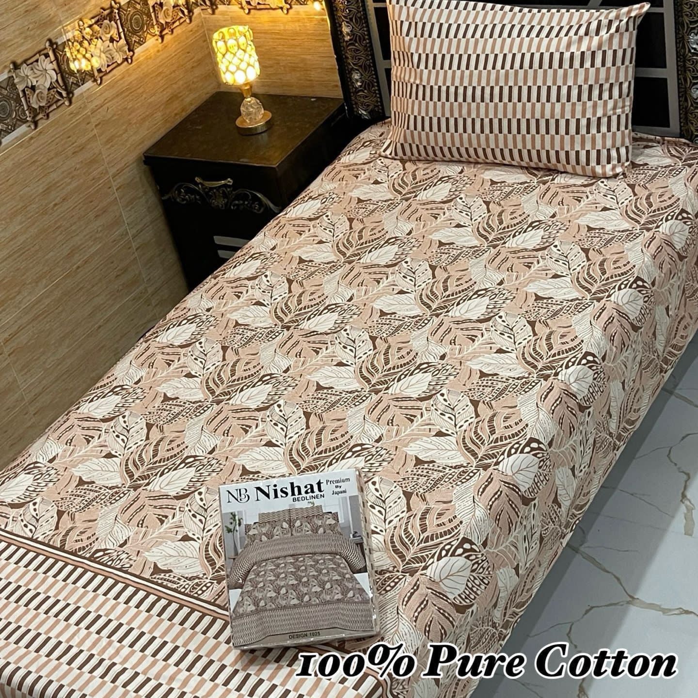 Premium 4 Pcs Single Pure Cotton Bedsheets –Gift Pack 017