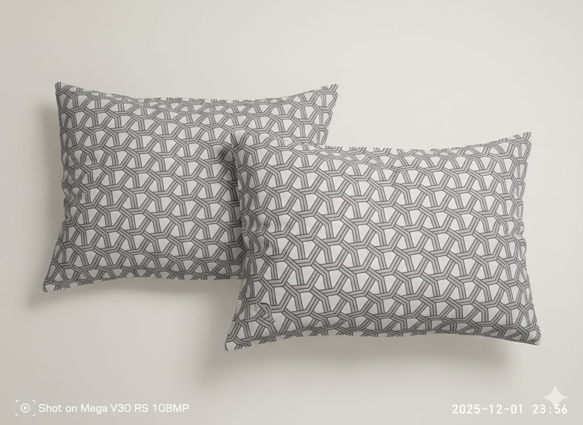 Premium Cotton Pillow Cases – Elegant & Durable (2 Pcs)