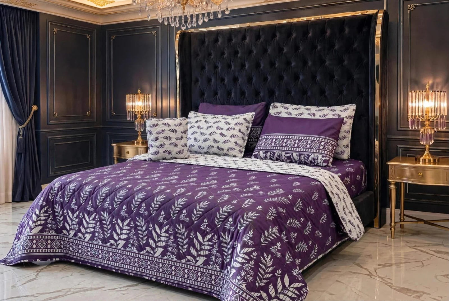Rurva Cotton Comforter Set - 7pcs - RCS040