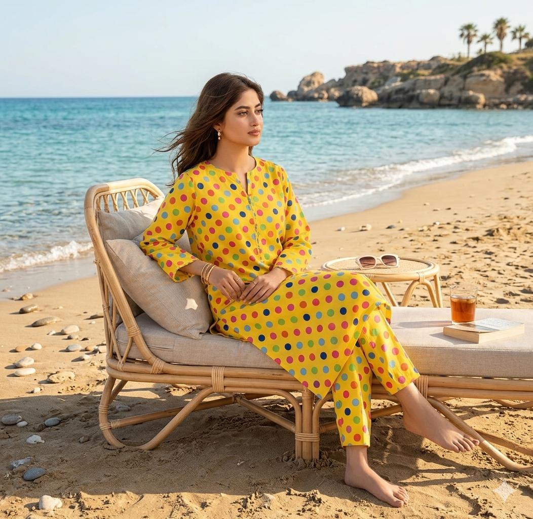 Summer Women Unstitched Suit - 2pcs - WWU079