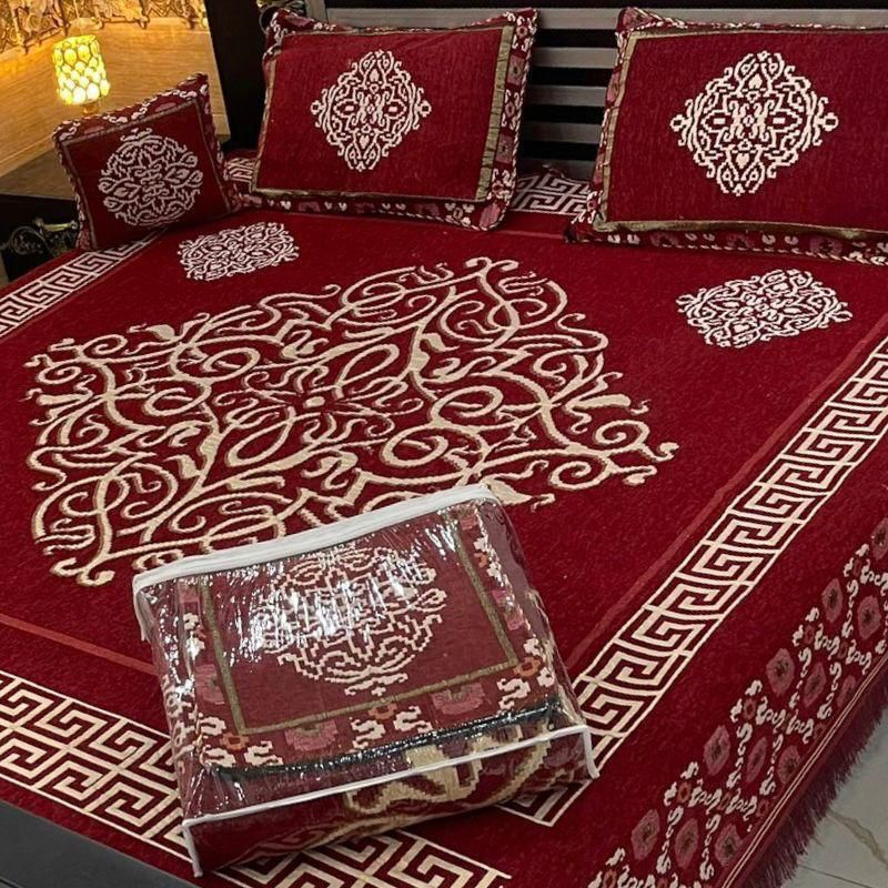 Appish Bridal Velvet Bed Sheet Set - 4pcs - ABB011