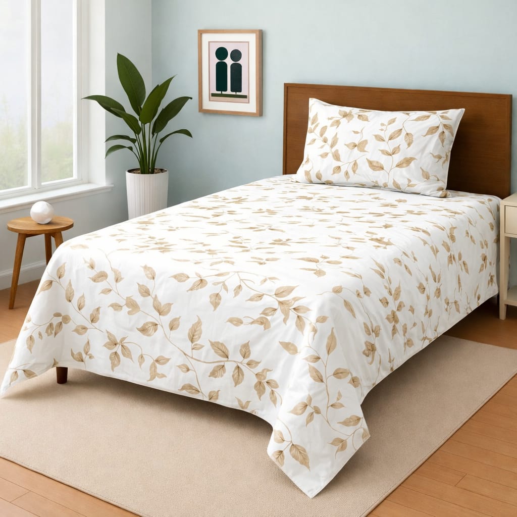 COZIFY PURE COTTON SINGLE BEDSHEET 038