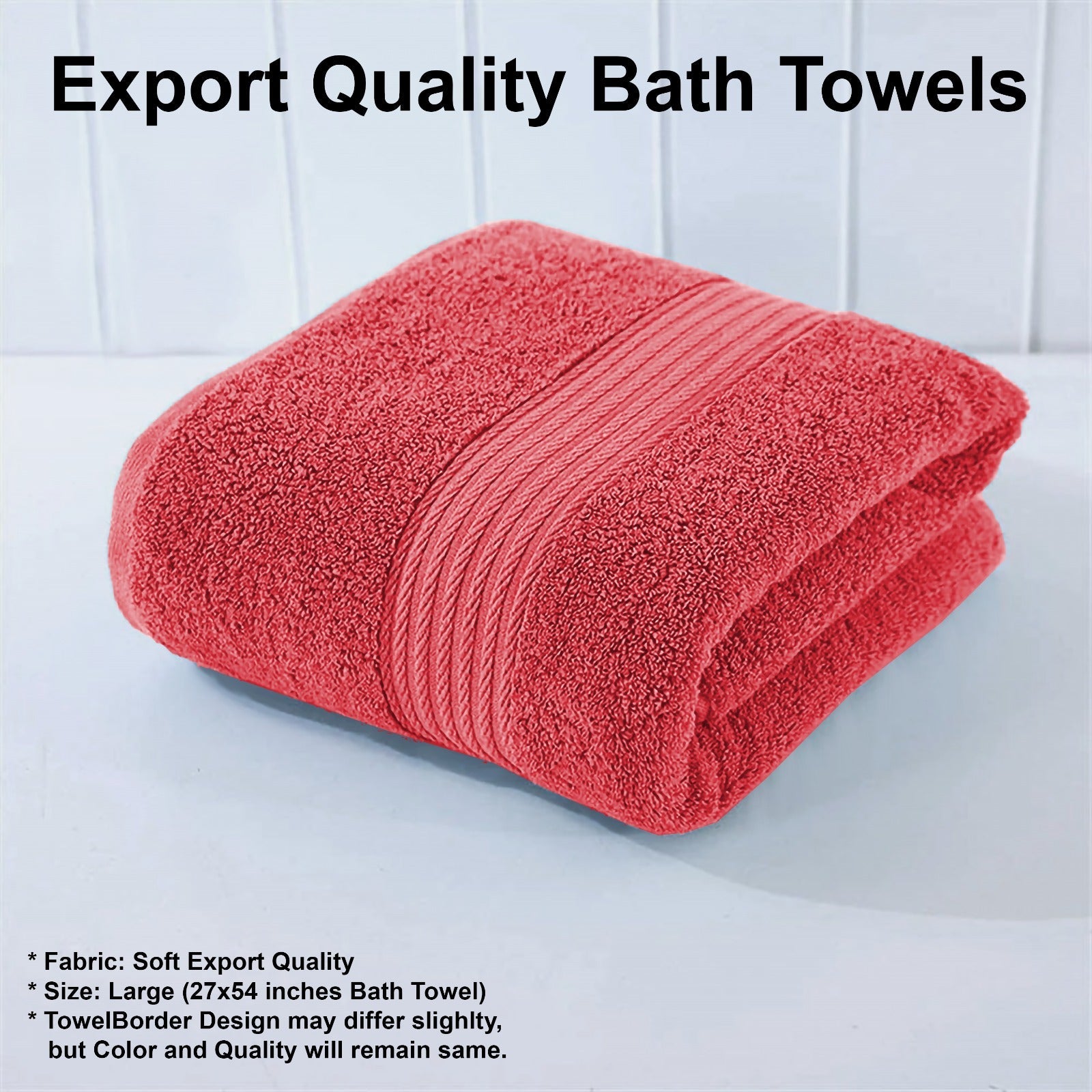 Export Quality Pure Cotton Towel - Pinkish - ECT02