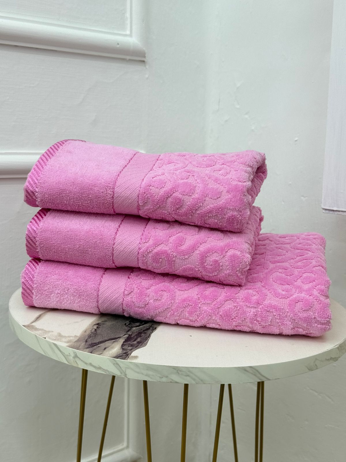 2️⃣ Luxury Soft Cotton 3 Piece Bath Towel Set