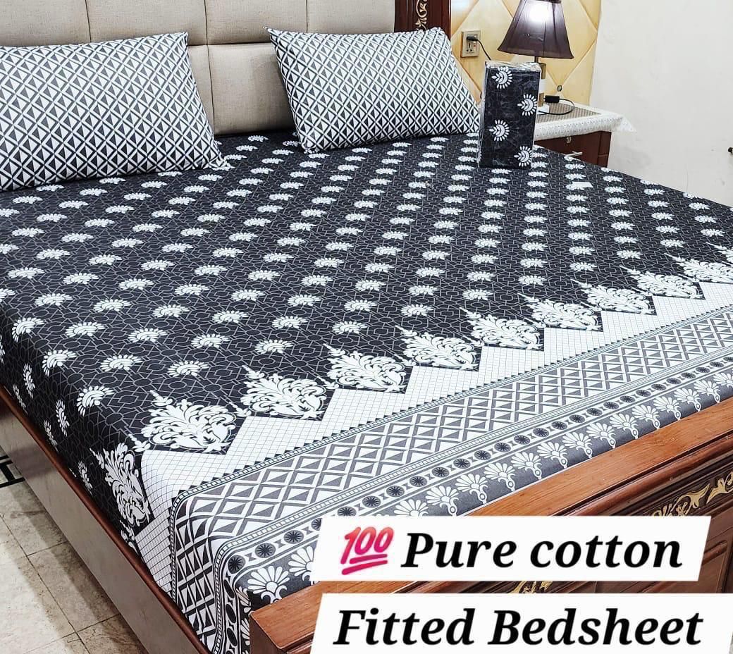 Elegant Pure Cotton Fitted Sheets – Nishat Store PK