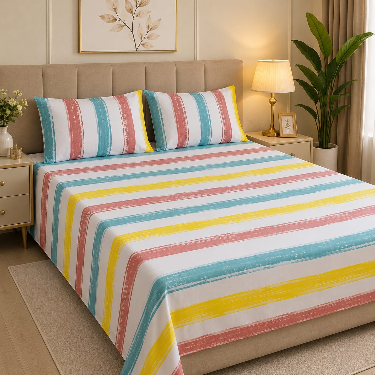 Executive Pure Cotton Bed Sheet - King - EPB 08
