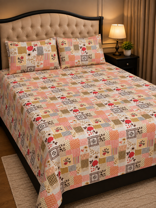 Pure Cotton 3 Pcs Bedsheet Gift Pack