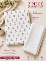 Soft & Warm Khaddar 2 Pcs Ladies Suit – Embroidered Shirt & Plain Trouser