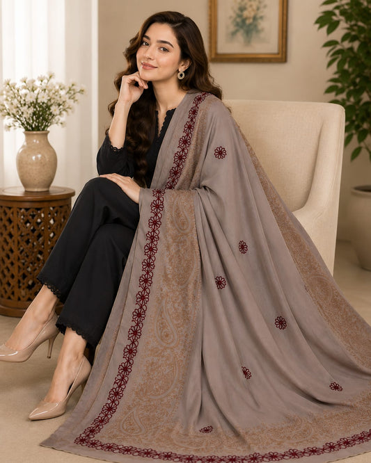 Soft & Lightweight Embroidered Swiss Lawn Shawls