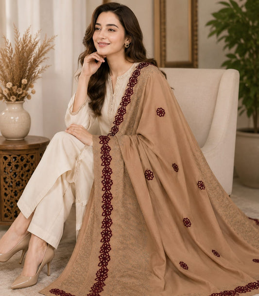 Soft & Lightweight Embroidered Swiss Lawn Shawls