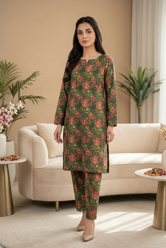 Signature Dhanak 2-Piece Printed Dress