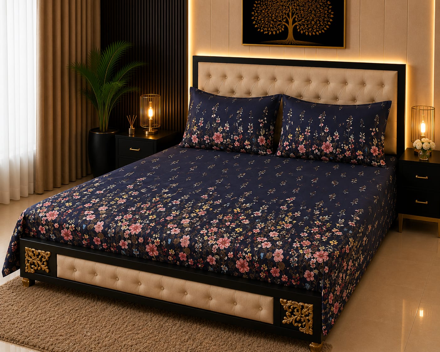 Tytan Cotton Bed Sheet - King - TBS051