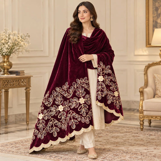 Royal Velvet Shawl – Premium Soft & Warm Winter Collection