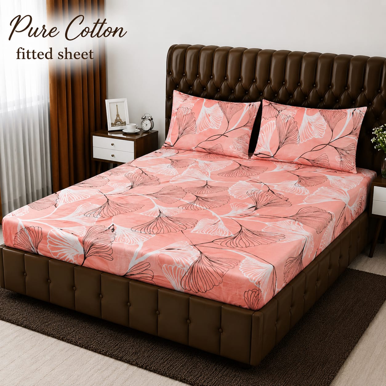 3 Pcs Pure Cotton Fitted Bedsheets 01