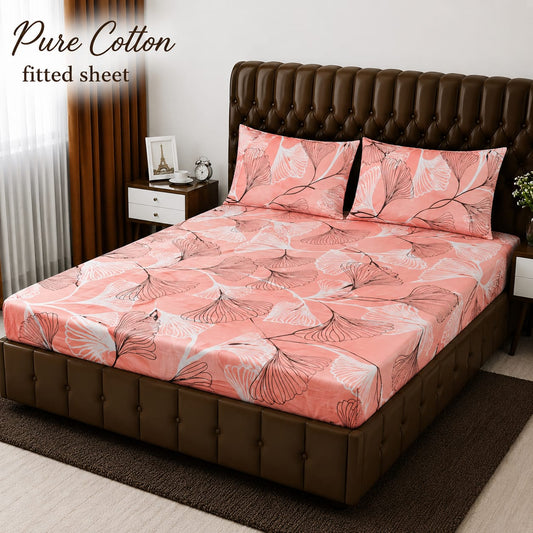 3 Pcs Pure Cotton Fitted Bedsheets 01