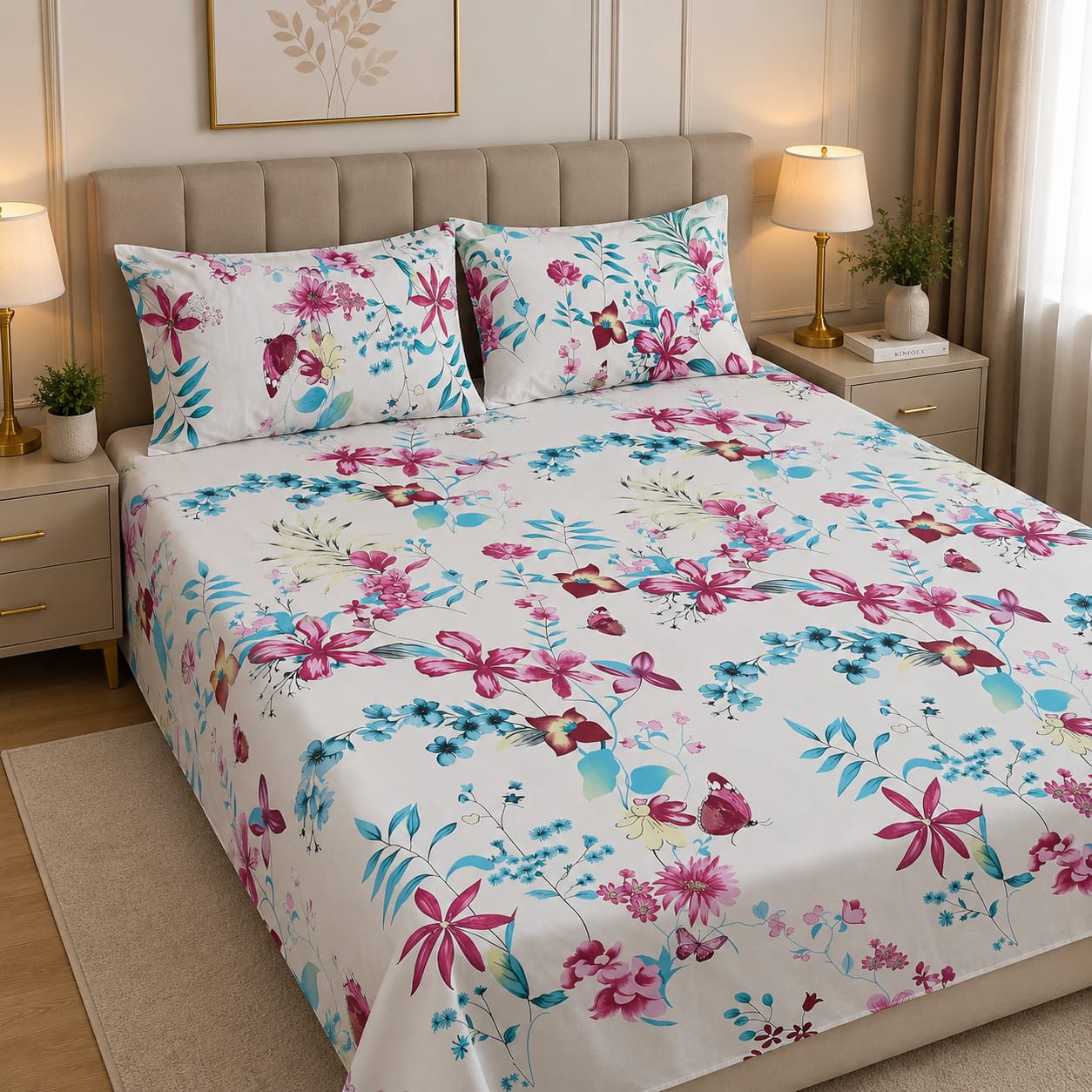 Cozify Pure Cotton Bed Sheet - King - CPB 017