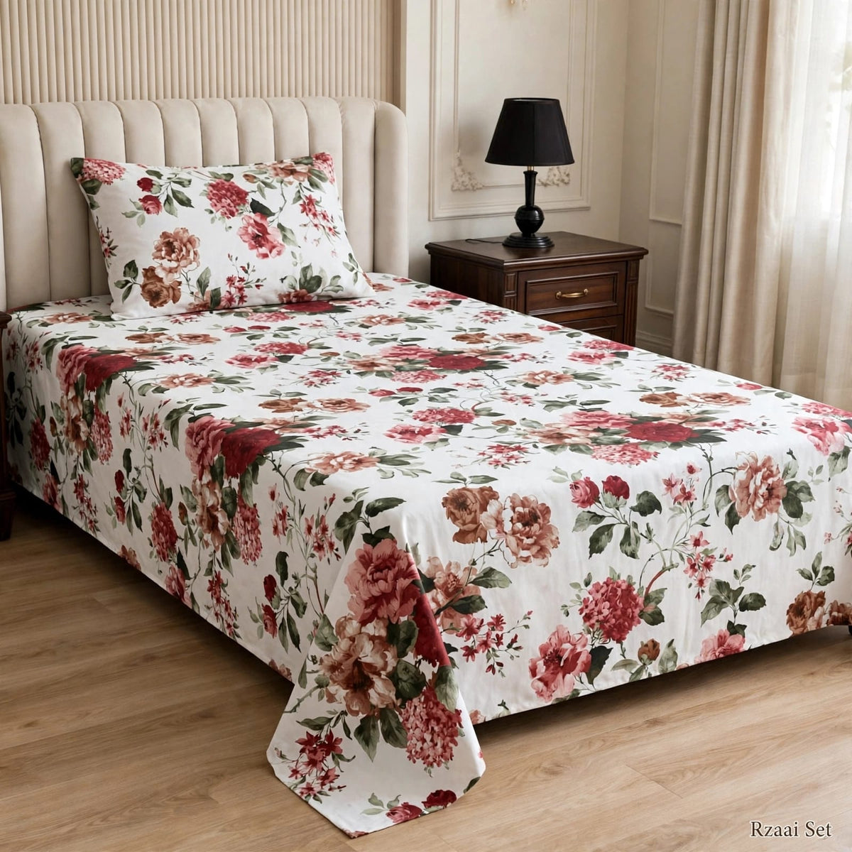 COZIFY Pure Cotton 2 Pcs Single Bedsheet Set