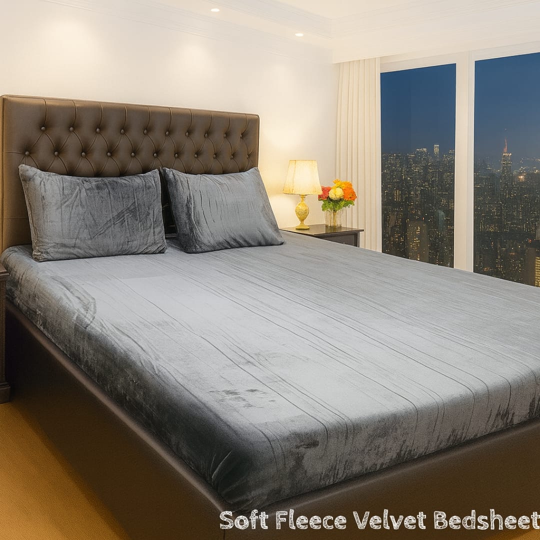 3 PCs Luxury Fleece Bedsheets 02