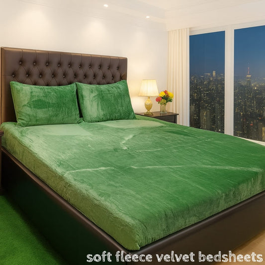 3 PCs Luxury Fleece Bedsheets 😍