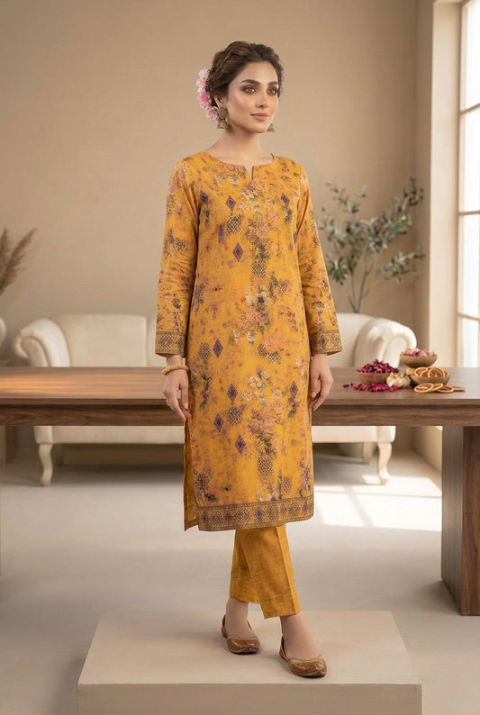 Signature Dhanak 2-Piece Printed Dress
