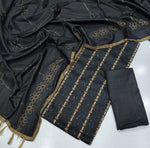 Royal Embroidered Dhanak 3-Piece Suit