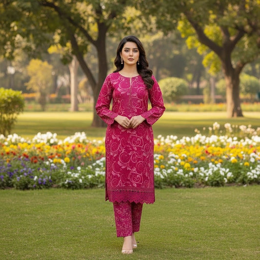 Summer Special All-Over Lawn 2 Pcs Suit 2k26