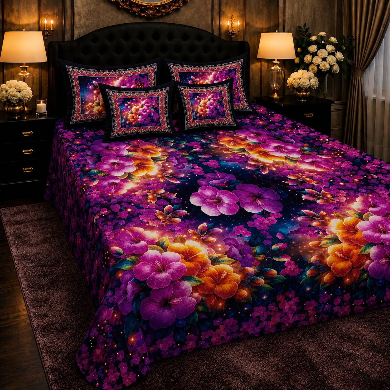 Soft & Durable 8D King Size 5 Piece Bed Sheet Set 03