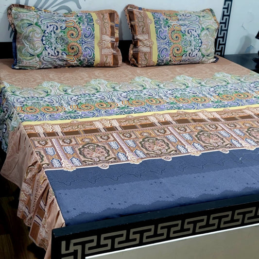 ROYAL Pure Cotton King Size FRILL BED SHEETS 01