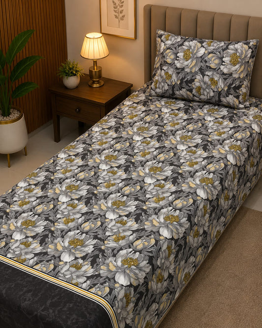 Premium 4 Pcs Single Pure Cotton Bedsheets –  Gift Pack S06
