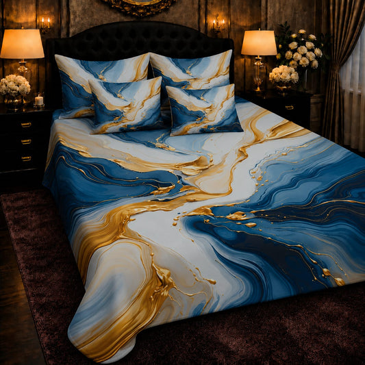 Soft & Durable 8D King Size 5 Piece Bed Sheet Set 06