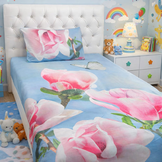 Soft & Safe Kids Pure Cotton Single Bedsheet – 2 Pcs