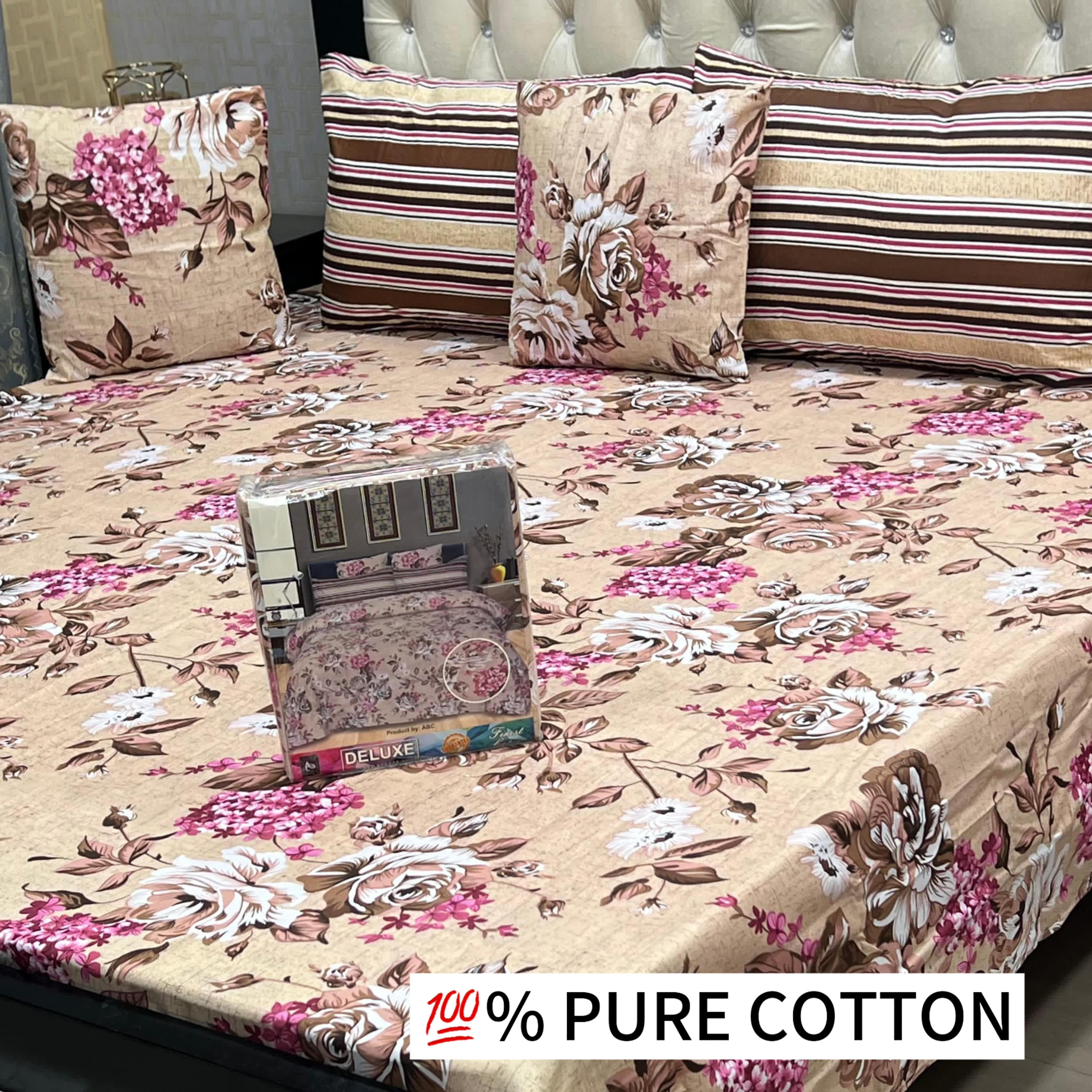 5 Pcs Delux Pure cotton Bed Sheet 07