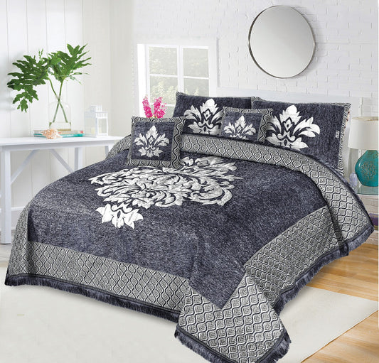 Relent Bridal Velvet Bed Sheet Set - 5pcs - RBB09