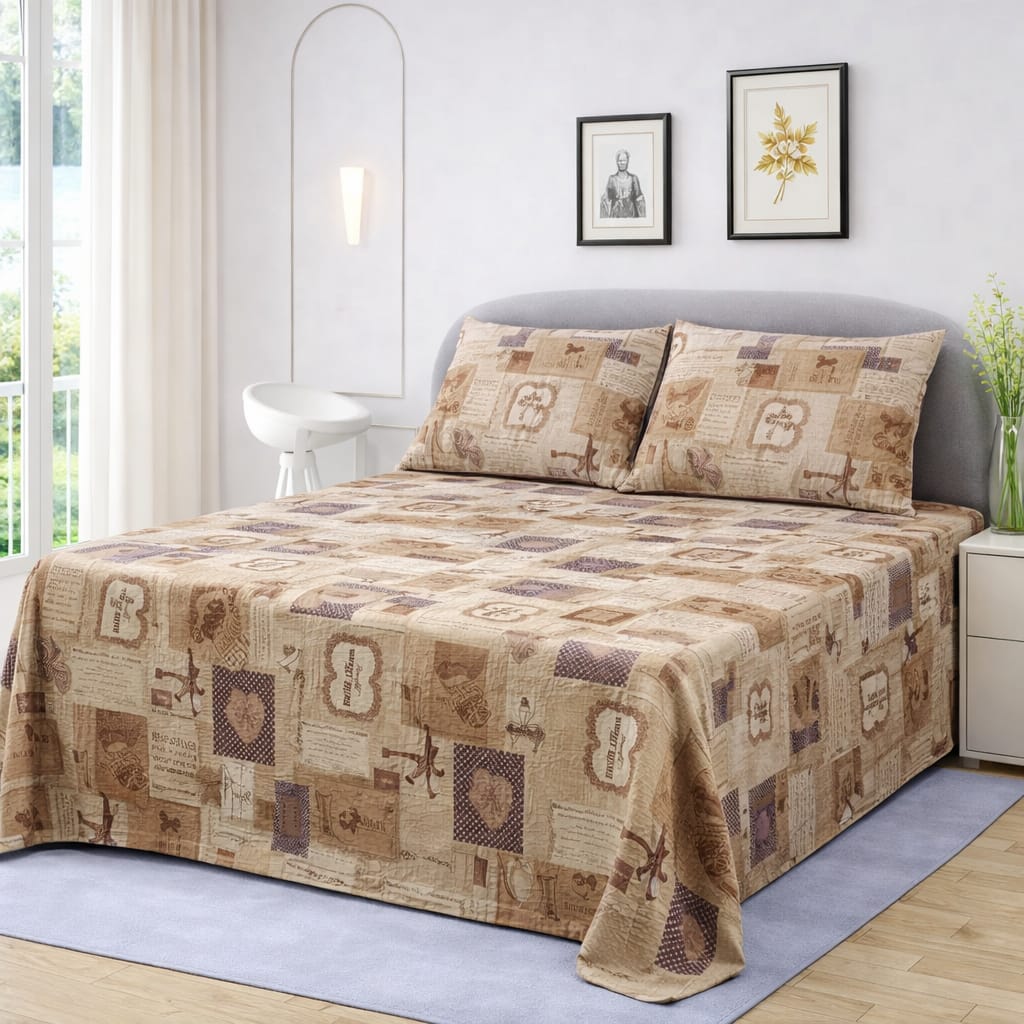 Cozify Pure Cotton Bed Sheet - King - CPB 034