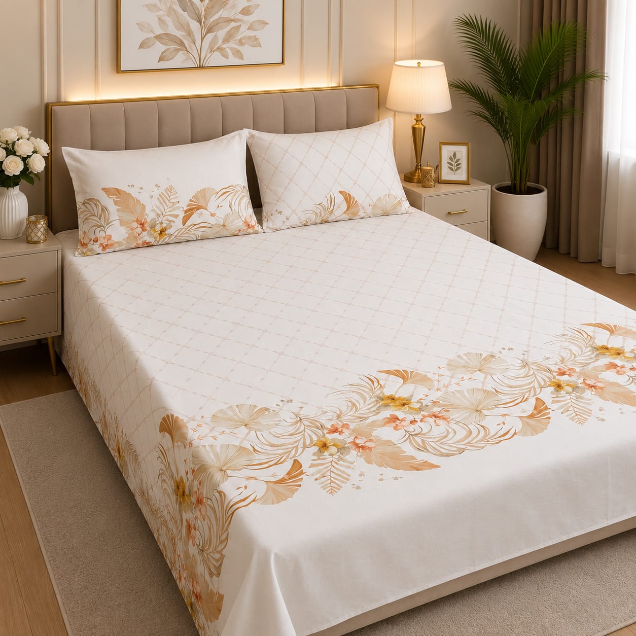 Executive Pure Cotton Bed Sheet - King - EPB 02