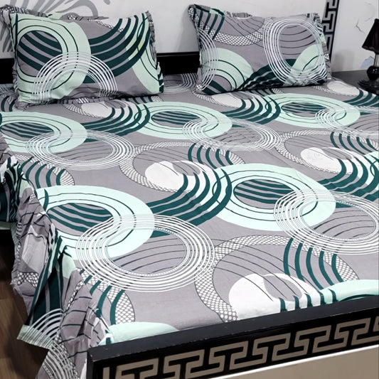 ROYAL Pure Cotton King Size FRILL BED SHEETS 04