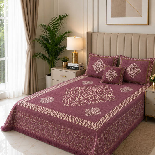 Appish Bridal Velvet Bed Sheet Set - 4pcs - ABB012
