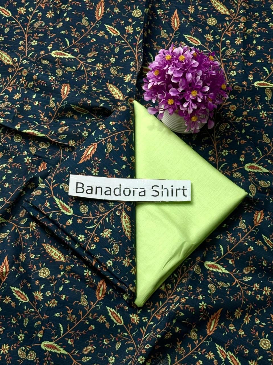 Royal Lawn Digital Print Bana Doria Shirt 2pc With Dyed Trouser 025