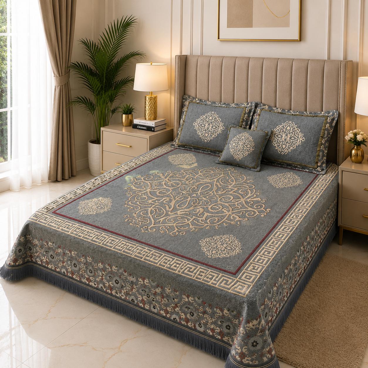 Appish Bridal Velvet Bed Sheet Set - 4pcs - ABB013