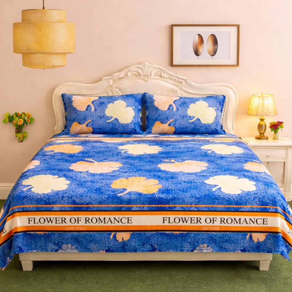 🛏️ 3 Pcs Fleece Bedsheet Set – Ultra Soft &amp; Warm 03