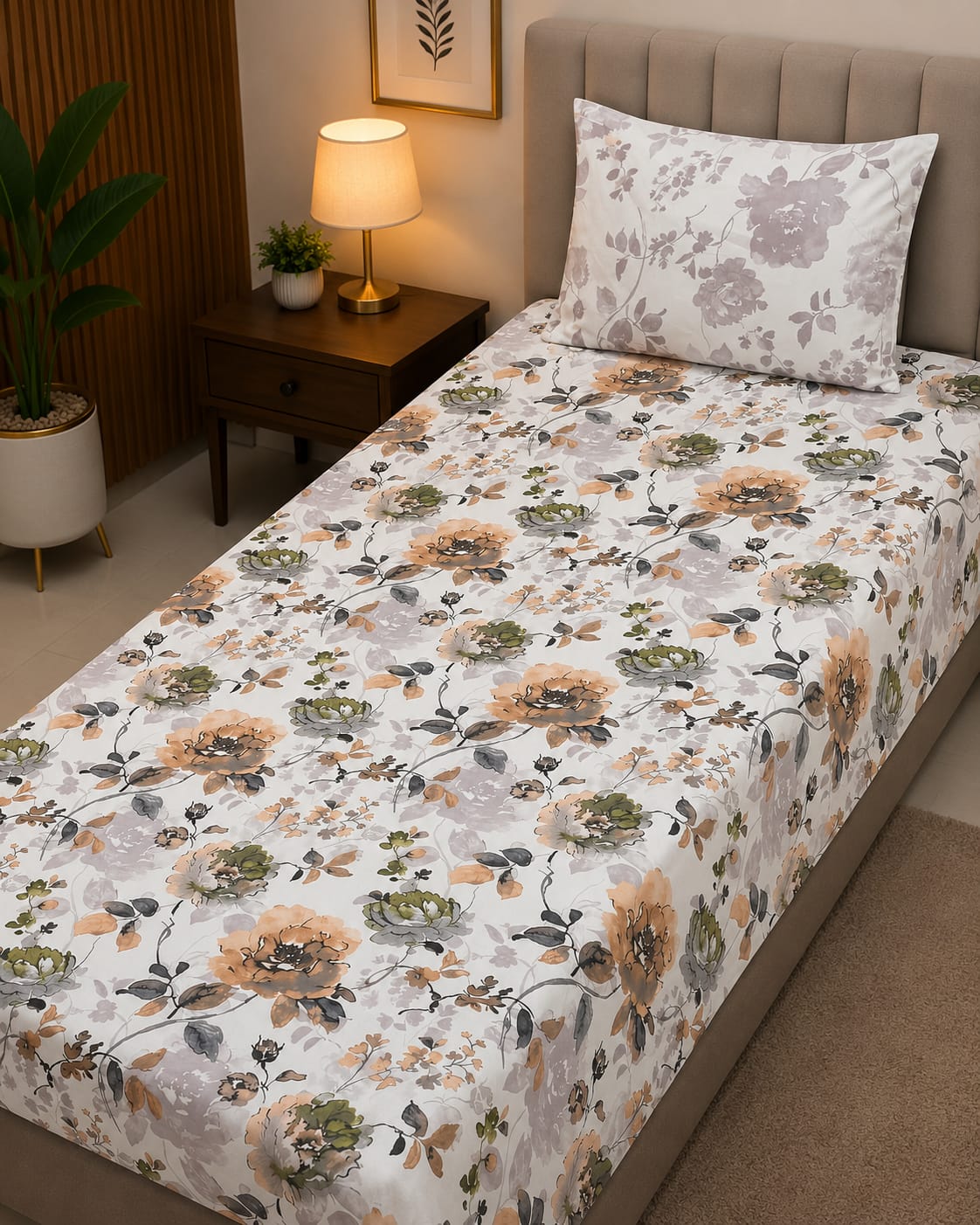 Premium 4 Pcs Single Pure Cotton Bedsheets –  Gift Pack S05